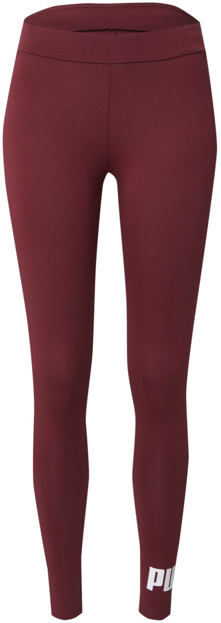 PUMA Športové nohavice 'ESS No. 1'  vínovo červená / biela