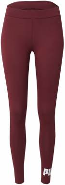 PUMA Športové nohavice 'ESS No. 1'  vínovo červená / biela