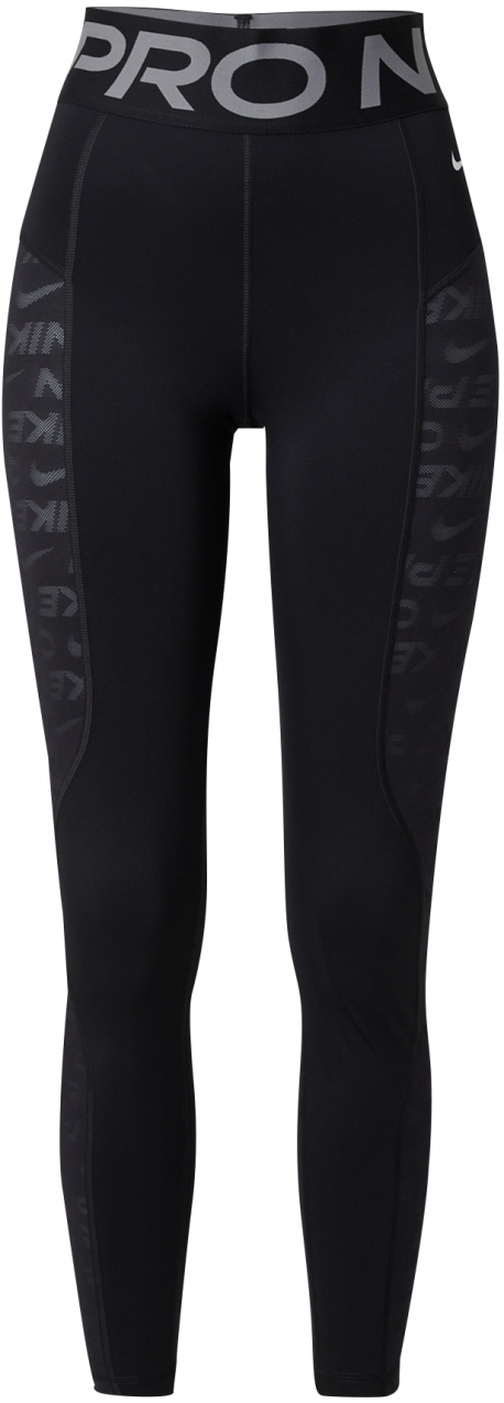 NIKE Športové nohavice  čierna / strieborná