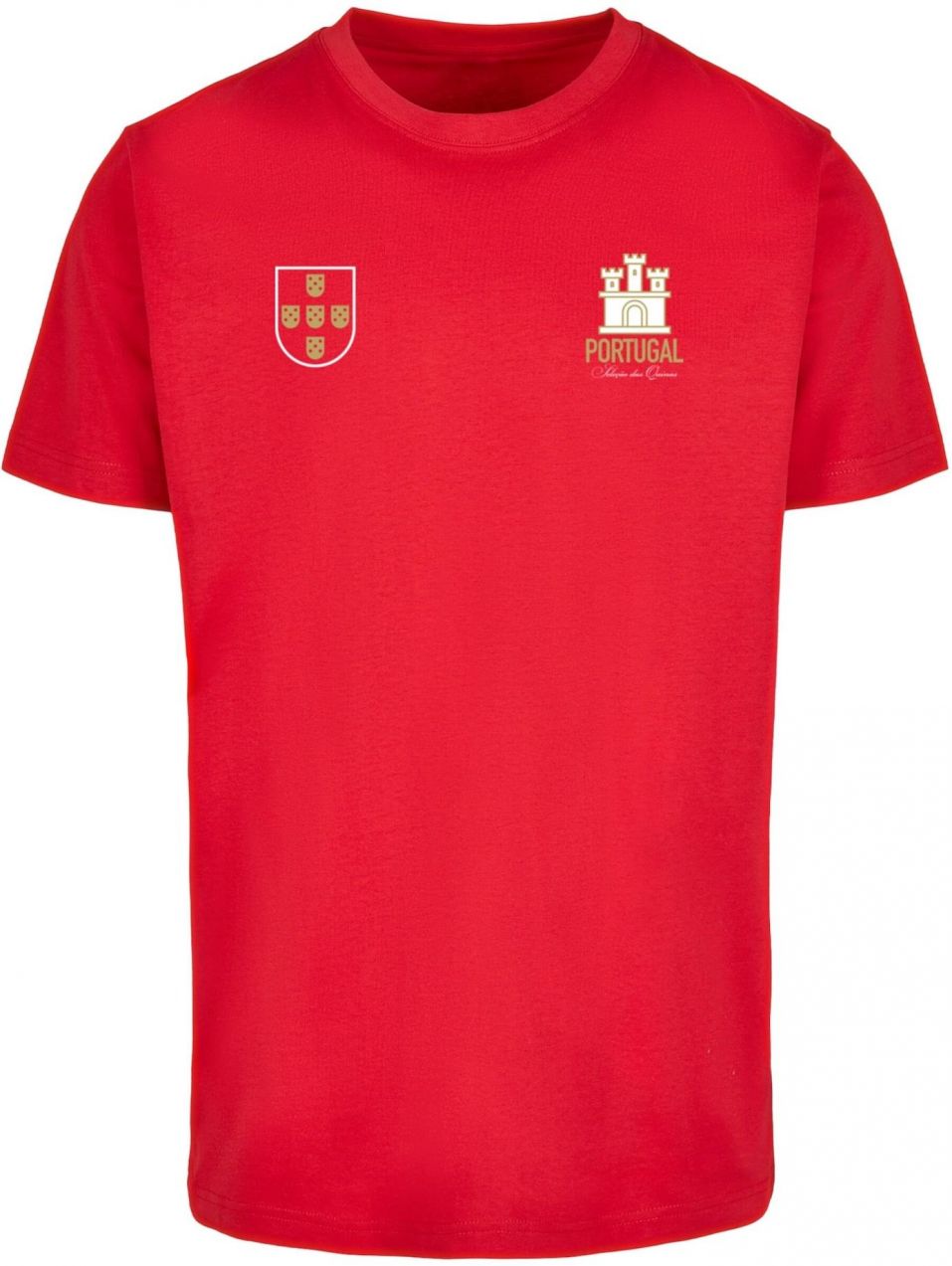 Mister Tee Tričko 'Portugal'  zlatá / ohnivo červená / biela