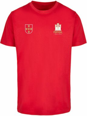 Mister Tee Tričko 'Portugal'  zlatá / ohnivo červená / biela
