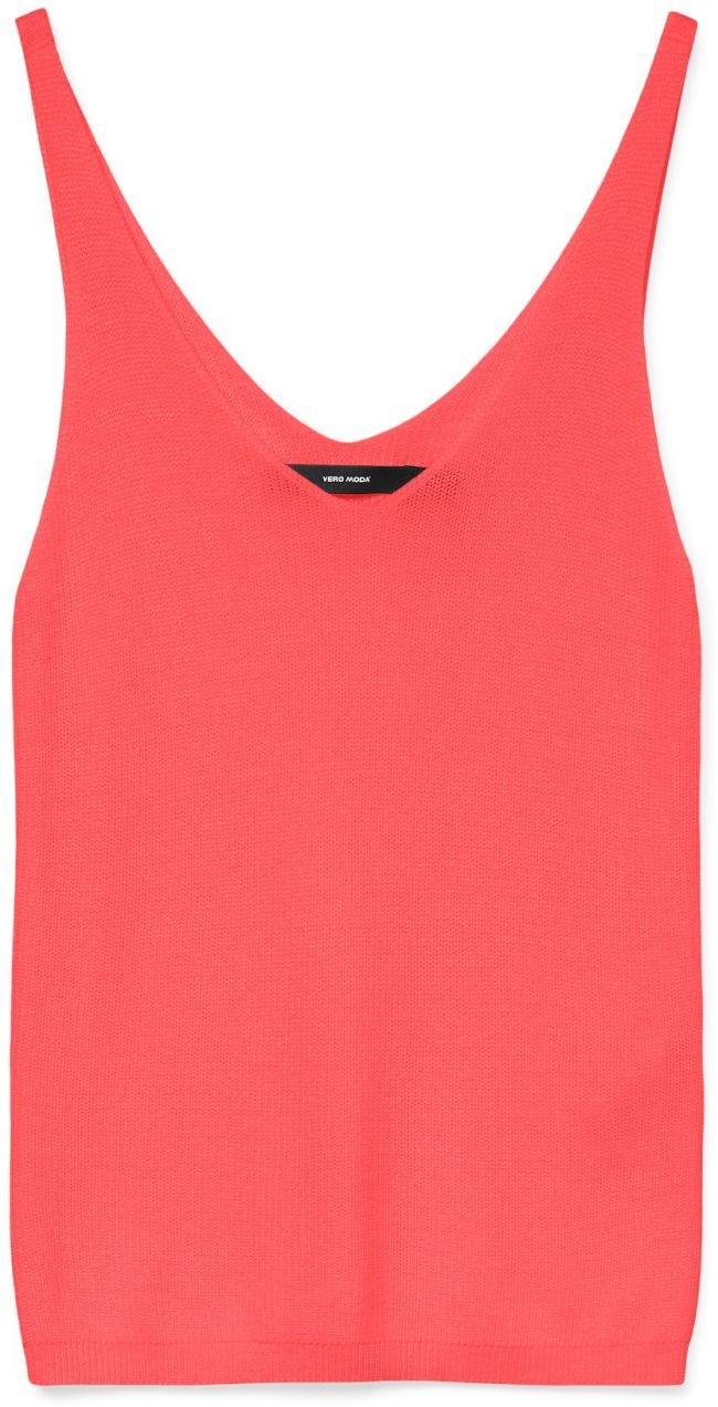 VERO MODA Vyšívaný top 'VMNEW LEX'  svetločervená
