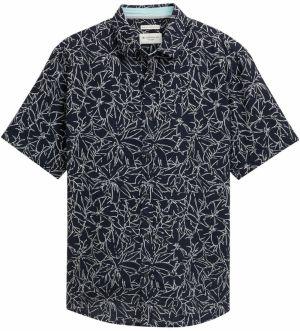 TOM TAILOR Košeľa  tmavomodrá / biela