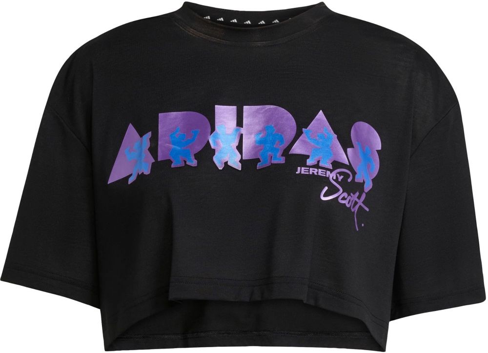 ADIDAS PERFORMANCE Funkčné tričko 'Adidas x Jeremy Scott'  modrá / fialová / čierna
