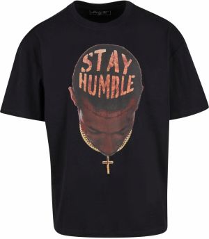 Mister Tee Tričko 'Stay Humble'  telová / tmavooranžová / čierna