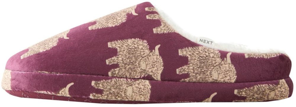 Next Papuče  svetlohnedá / burgundská