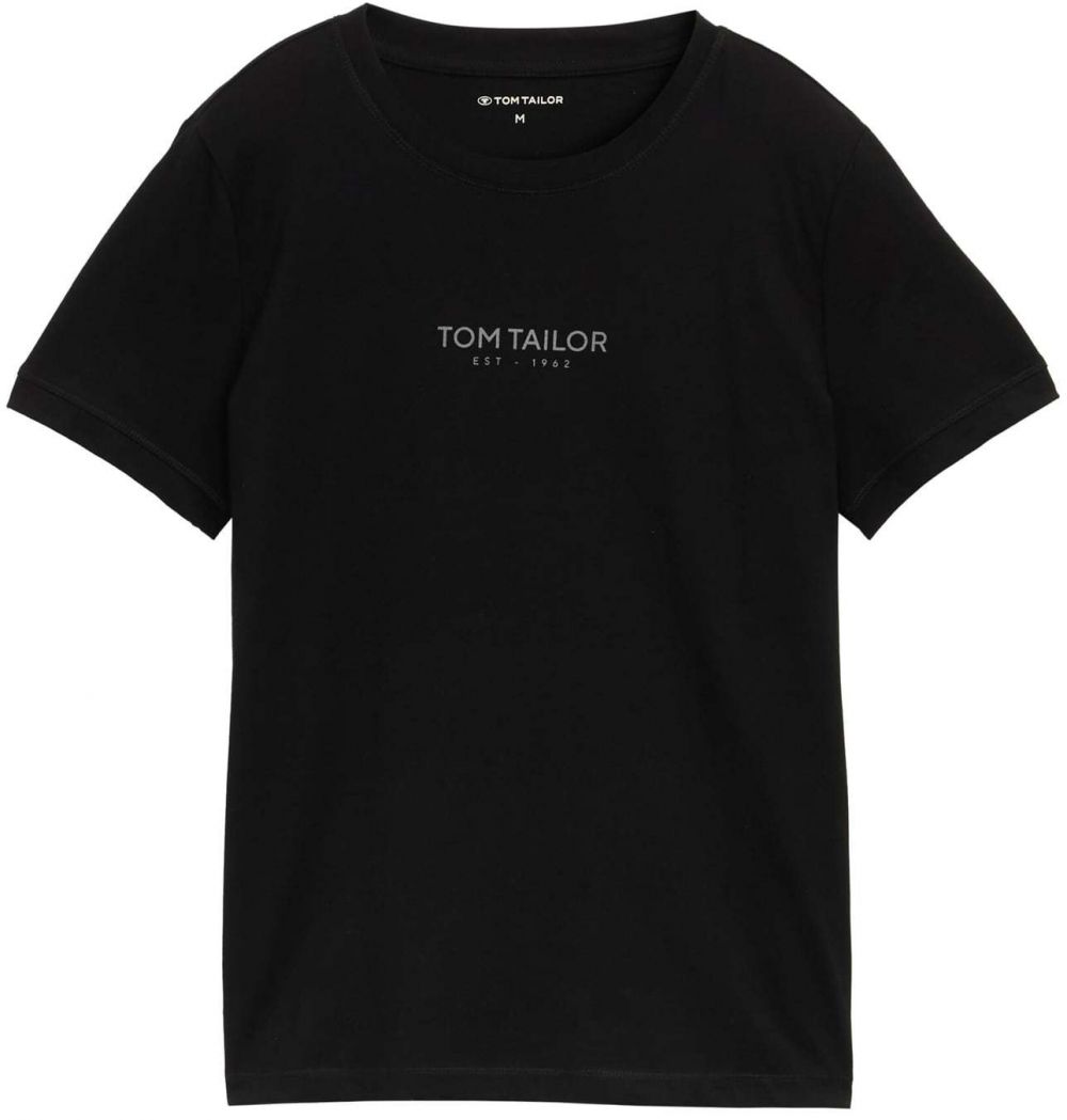 TOM TAILOR Tričko  čierna / strieborná