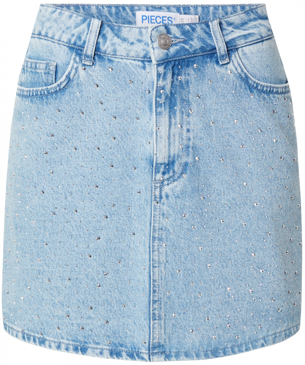 PIECES Sukňa 'PCNOEL'  modrá denim