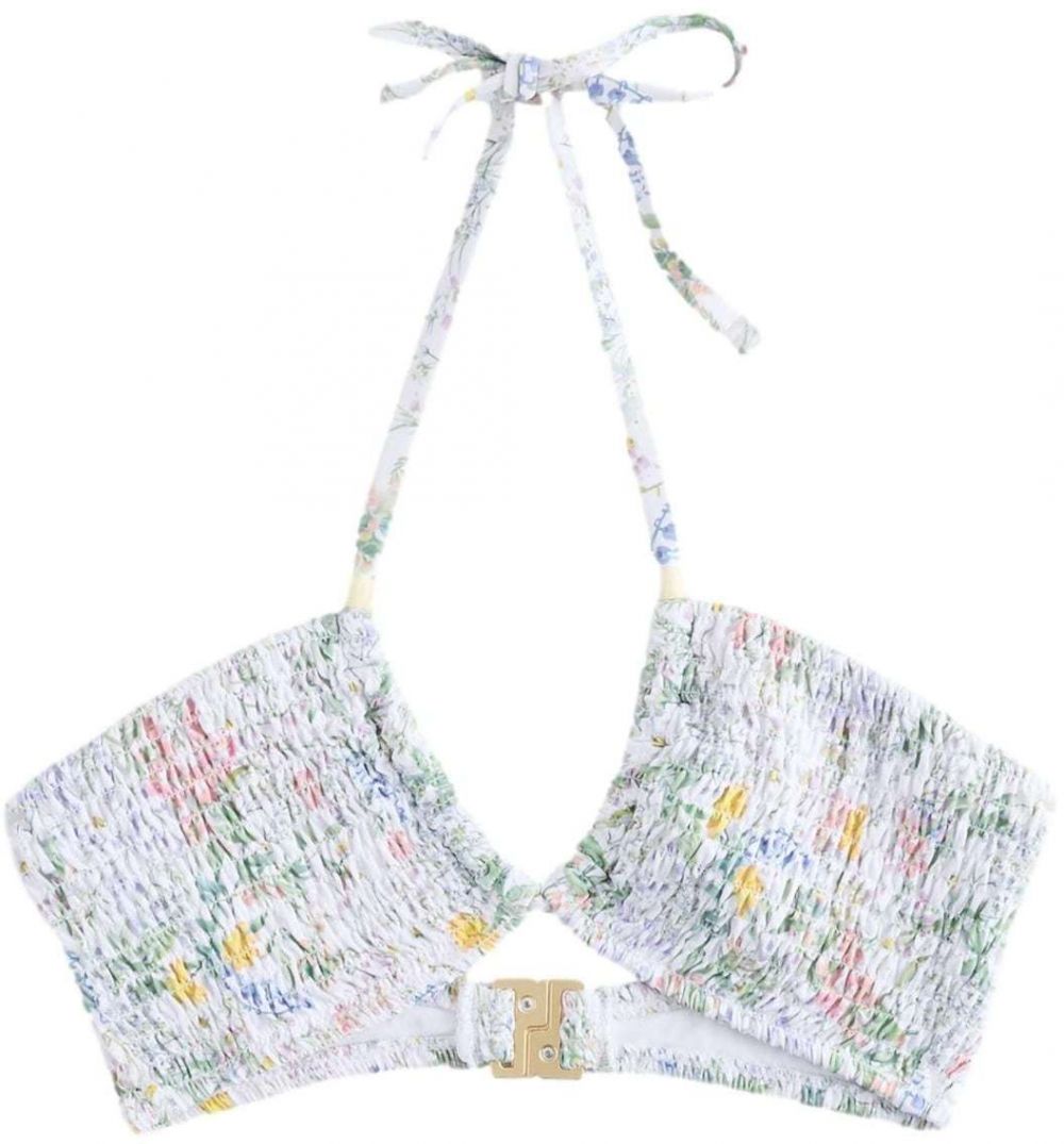 Next Bikinový top  modrá / žltá / pastelovo zelená / biela