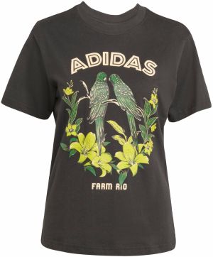 ADIDAS SPORTSWEAR Funkčné tričko 'Adidas X Farm'  krémová / žltá / zelená / čierna