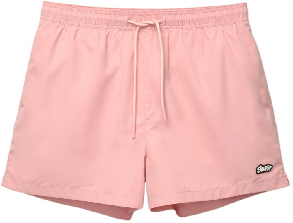 Pull&Bear Plavecké šortky  ružová / čierna / biela