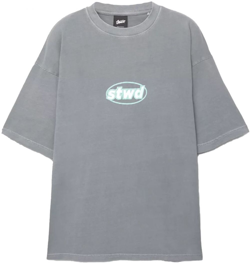 Pull&Bear Tričko  vodová / sivá / biela