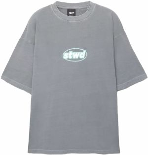Pull&Bear Tričko  vodová / sivá / biela