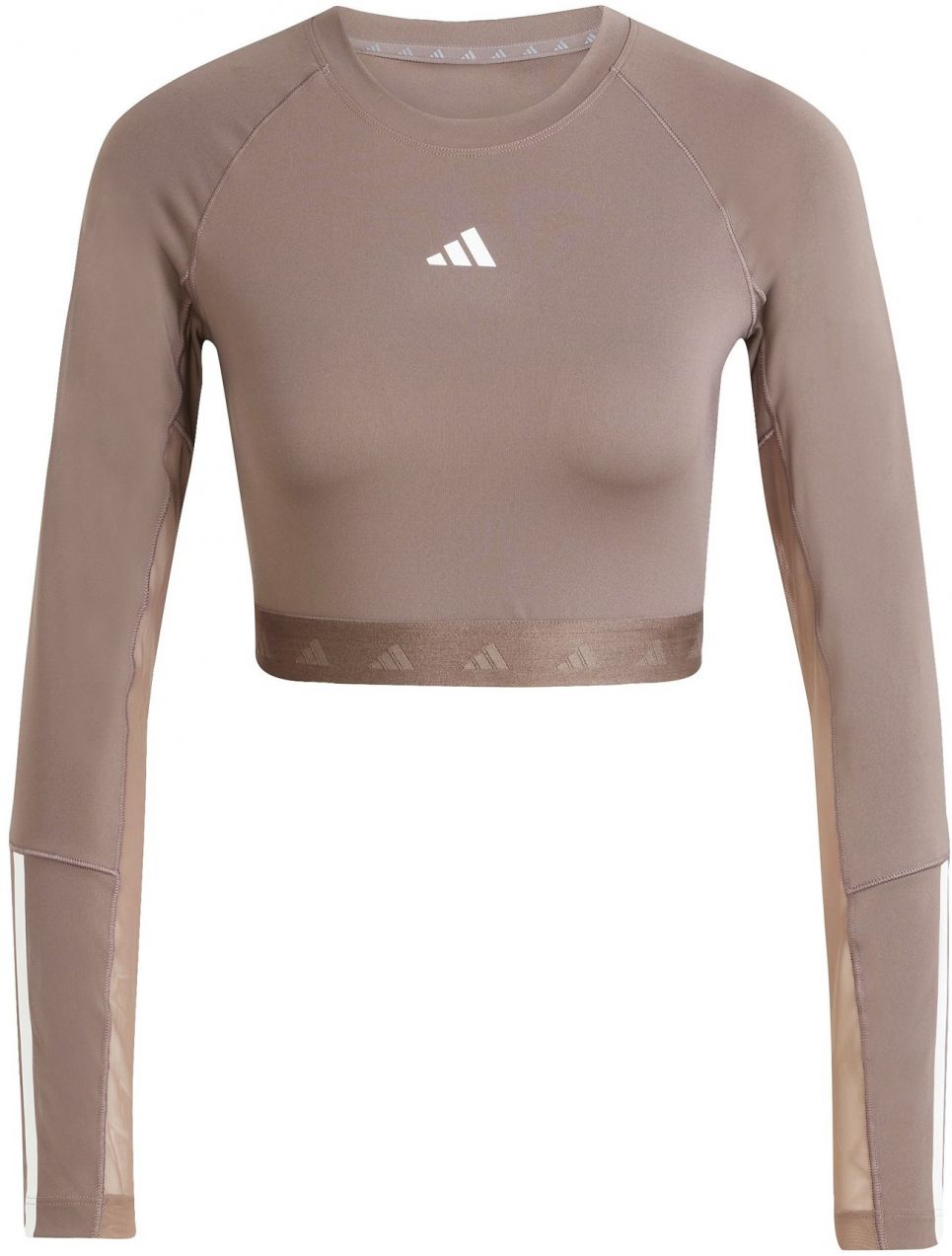 ADIDAS PERFORMANCE Funkčné tričko 'HYPERGLAM'  hnedá / biela