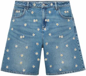 MANGO Džínsy 'MASSY'  modrá denim / tmavožltá / biela