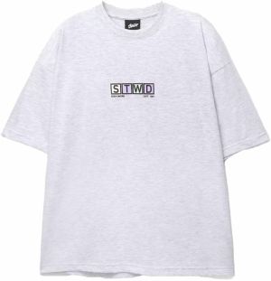 Pull&Bear Tričko  svetlosivá / pastelovo zelená / svetlofialová / čierna