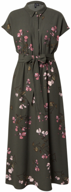 VERO MODA Košeľové šaty 'VMNEWHALLIE'  antracitová / olivová / rosé / staroružová