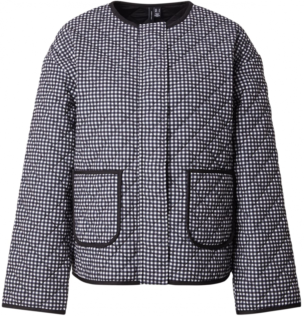 VERO MODA Prechodná bunda 'VMBIRTHE'  čierna / biela