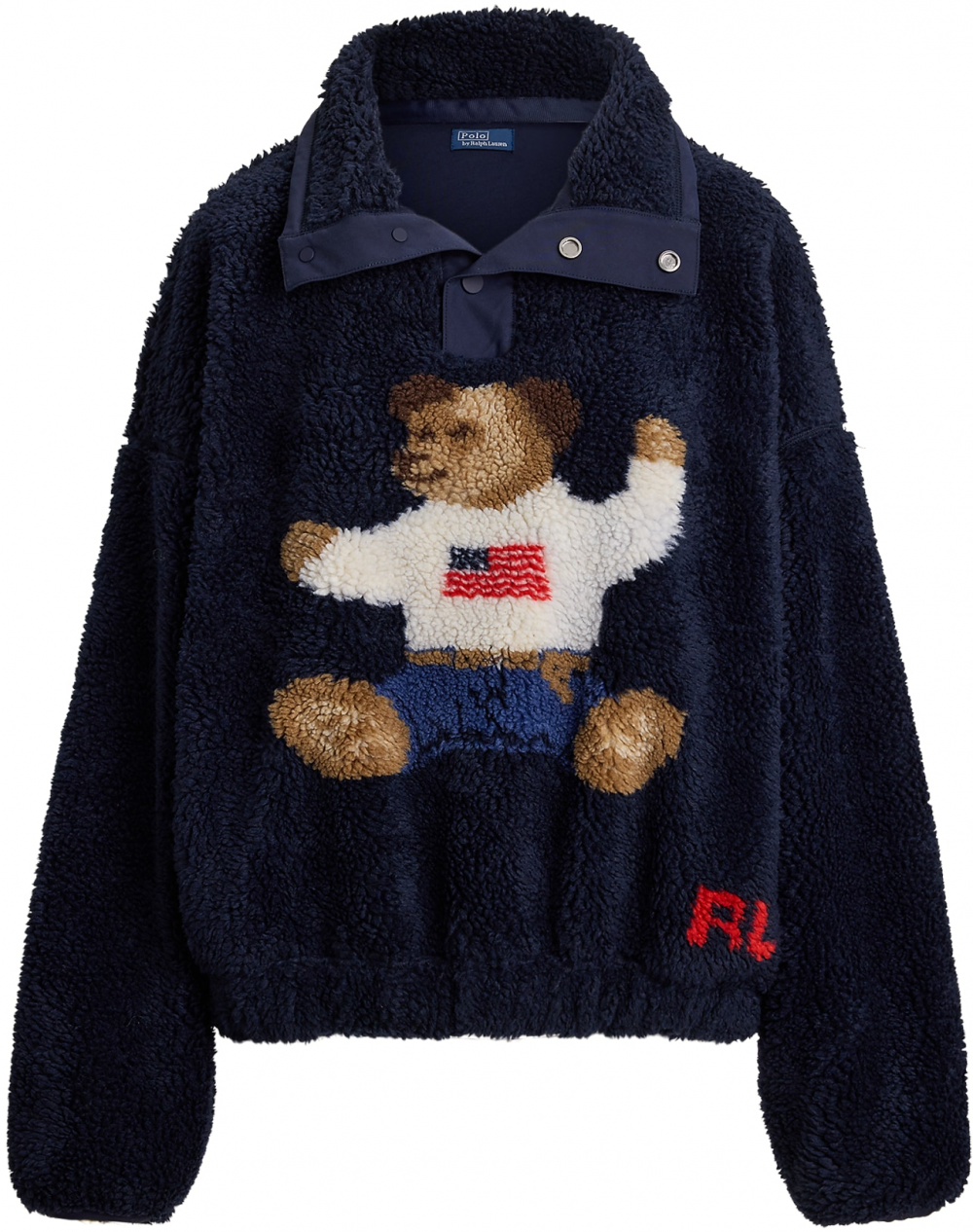 Polo Ralph Lauren Sveter  námornícka modrá / hnedá / červená / biela