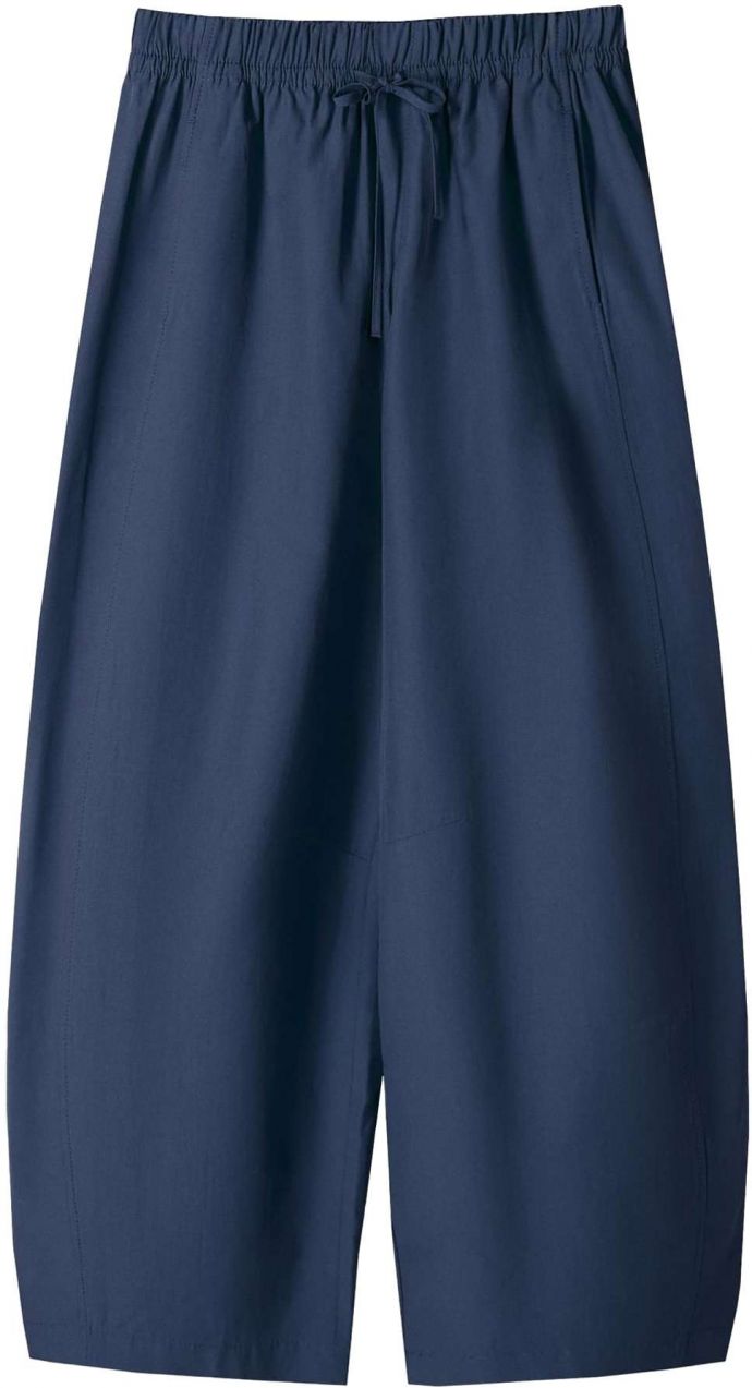 Bershka Nohavice  tmavomodrá
