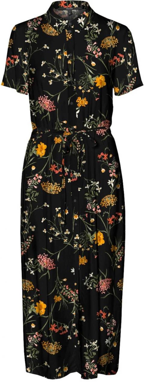 VERO MODA Košeľové šaty 'VMEASY'  oranžová / ružová / čierna / biela