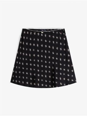 Tommy Jeans Sukňa  čierna / biela