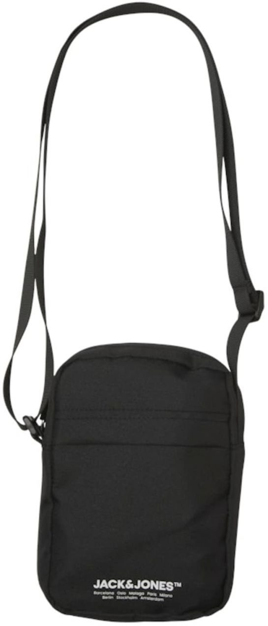 JACK & JONES Taška cez rameno 'JACTEAK'  čierna / biela
