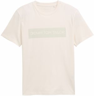 TOM TAILOR DENIM Tričko  svetlozelená / biela