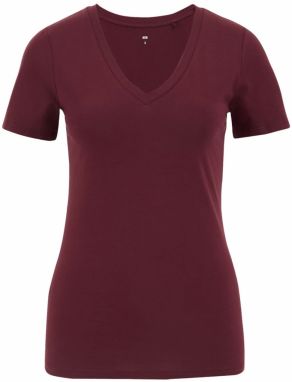 WE Fashion Tričko  burgundská / vínovo červená