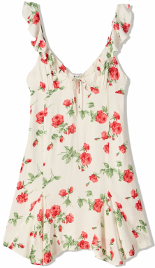 Bershka Letné šaty  zelená / tmavozelená / červená / biela