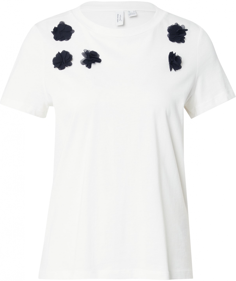 VERO MODA Tričko 'VMFINETTE'  čierna / biela