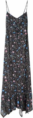 Bershka Letné šaty  zafírová / jedľová / tmavozelená / ružová