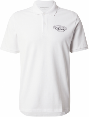 JACK & JONES Tričko 'JJMAKOTO'  čierna / biela