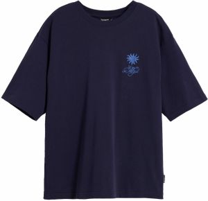 Desigual Tričko  modrá / tmavomodrá / tmavohnedá / biela