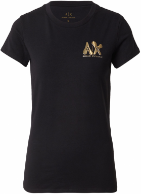 ARMANI EXCHANGE Tričko  zlatá / čierna