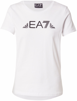EA7 Emporio Armani Tričko  čierna / biela
