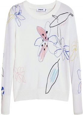 Desigual Sveter  zmiešané farby / biela