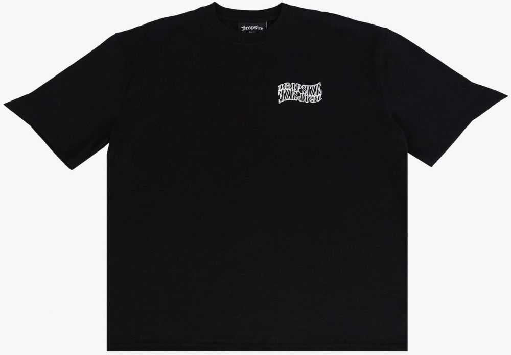 Dropsize Tričko 'Mirrored'  čierna / šedobiela