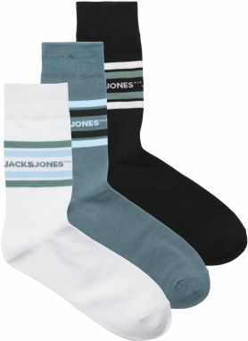 JACK & JONES Ponožky 'JACLEDGER'  modrozelená / svetlomodrá / čierna / biela