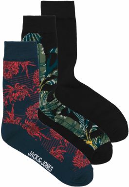JACK & JONES Ponožky 'JACKENDRIC'  žltá / olivová / ohnivo červená / čierna