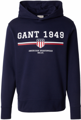 GANT Mikina  tmavomodrá / červená / perlovo biela