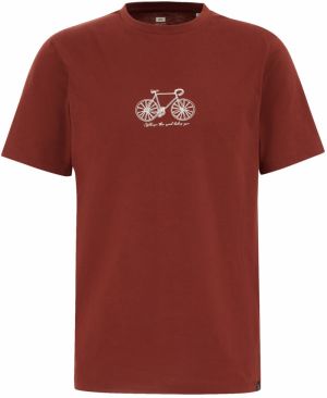 WE Fashion Tričko  hrdzavohnedá / biela