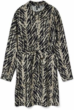 VERO MODA Košeľové šaty  tmelová / tmavobéžová / čierna