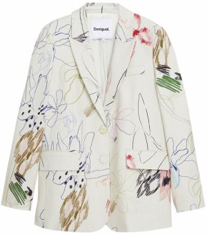 Desigual Blejzer  zmiešané farby / biela
