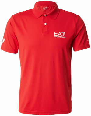 EA7 Emporio Armani Tričko  červená / biela