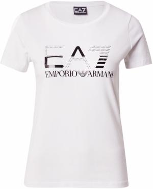EA7 Emporio Armani Tričko  čierna / biela