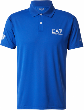 EA7 Emporio Armani Tričko  modrá / biela