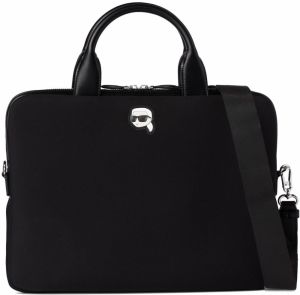 Karl Lagerfeld Taška na notebook 'IKON'  čierna / biela