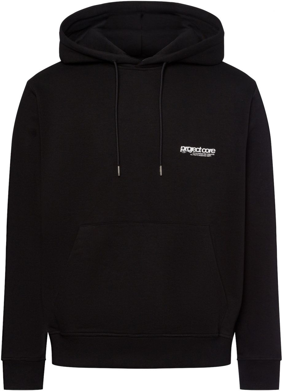 JACK & JONES Mikina 'JCOUnion'  čierna / biela