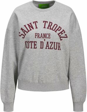 JJXX Mikina 'JXMERLE'  svetlosivá / burgundská